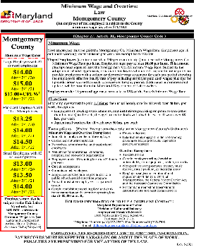 Montgomery County Minimum Wage and Overtime Law