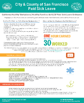 City of San Francisco Paid Sick Leave Ordinance Official Poster