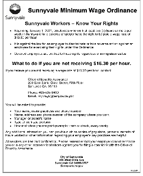 City of Sunnyvale Workers: Know Your Rights